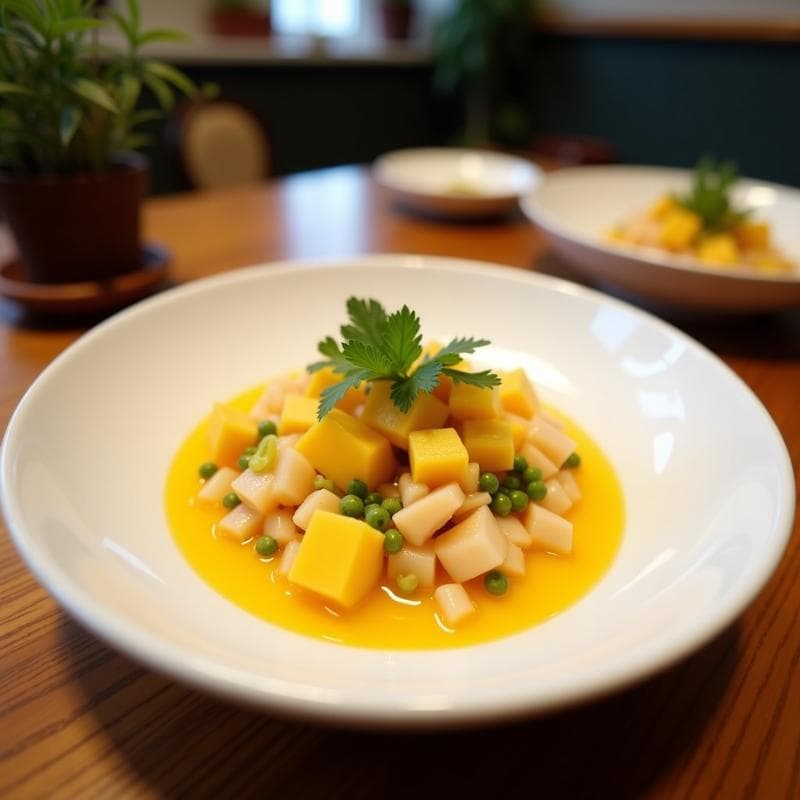 Cebiche Vegano de Mango y Coco: Receta en Airfryer con Toque Tropical y Sin Pescado