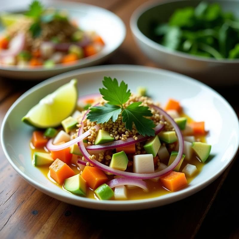 Cebiche Vegano de Palmitos y Algas: Receta Fresca con Sabor a Mar en 15 Minutos