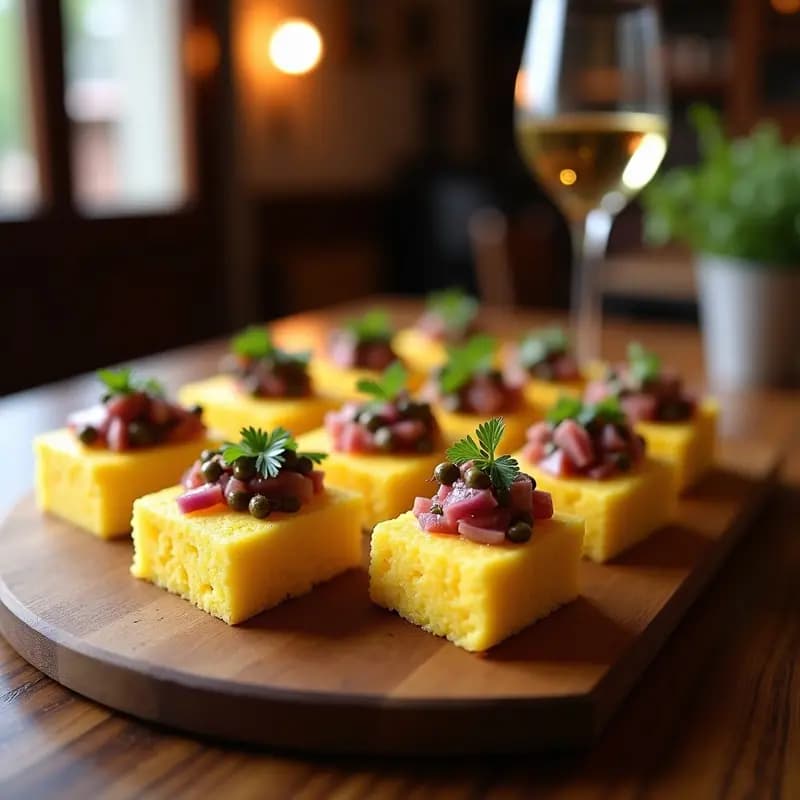 Cechetti Veneciano de Bacalao y Polenta: Aperitivo Italiano Tradicional y Alto en Omega-3