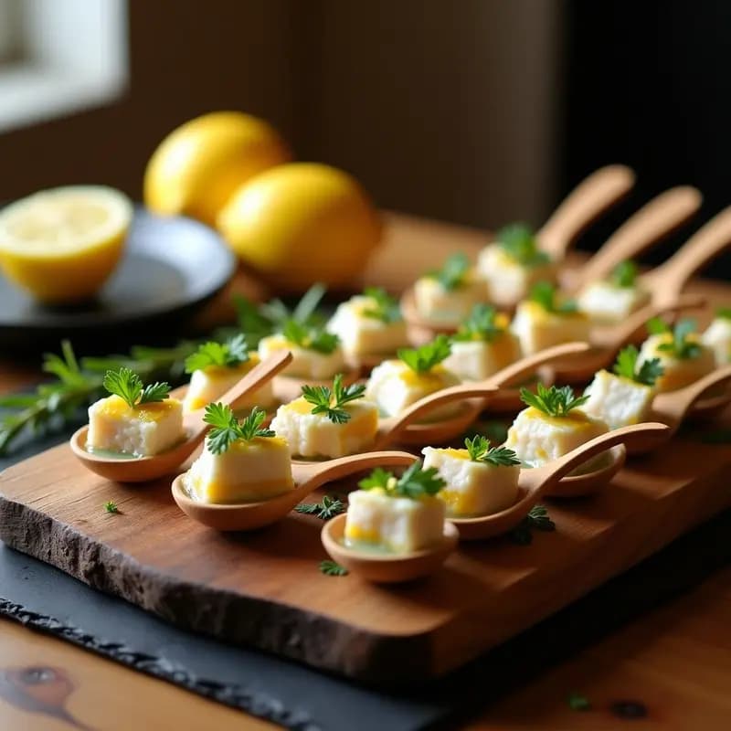 Cechetti Veneziano de Bacalao en Salsa de Limón: Aperitivo Italiano Gourmet y Sin Harina