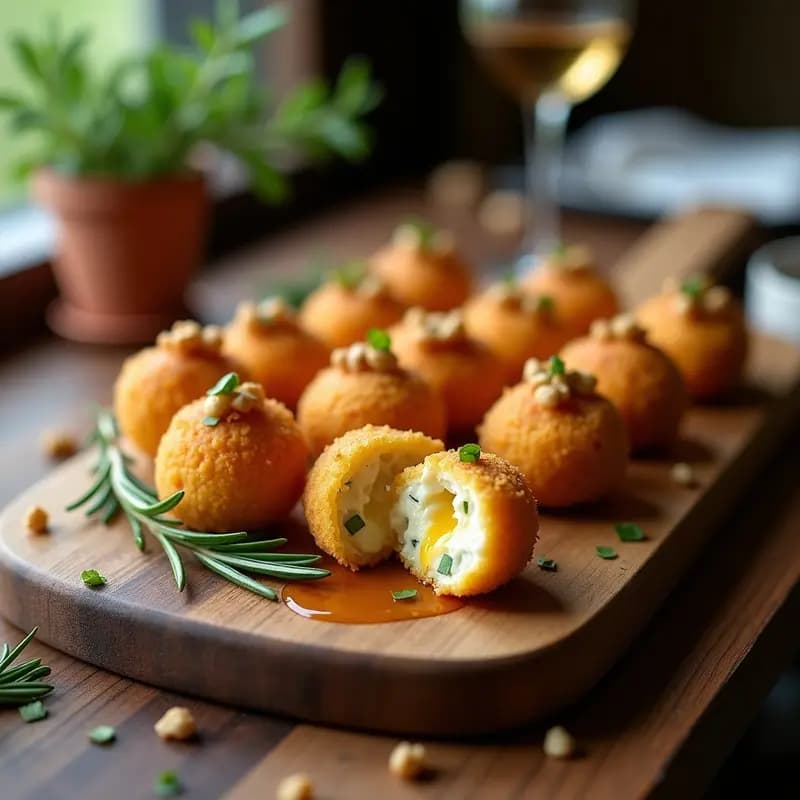 Cechetti de Polenta y Gorgonzola: Aperitivo Venetian en Airfryer sin Gluten