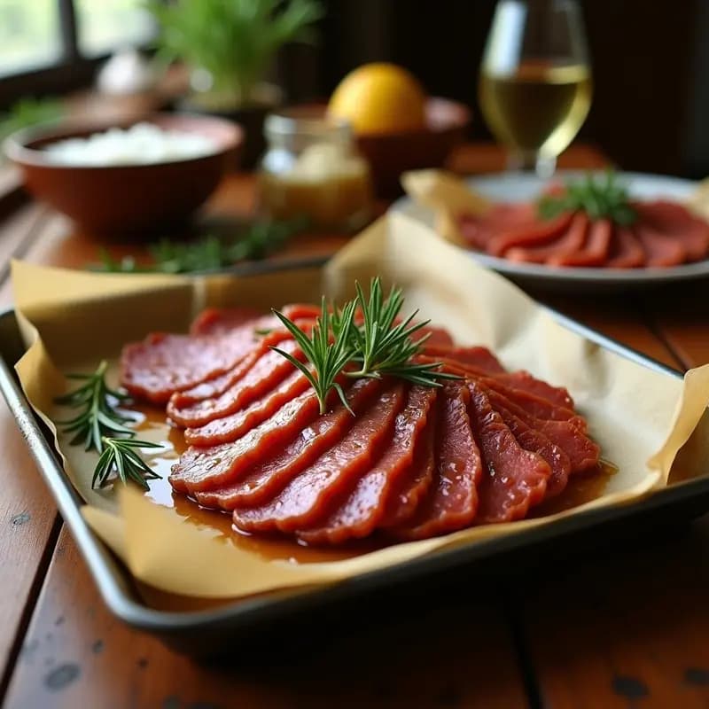 Cecina Crujiente al Horno con Miel de Romero: Receta Tradicional en 30 Minutos