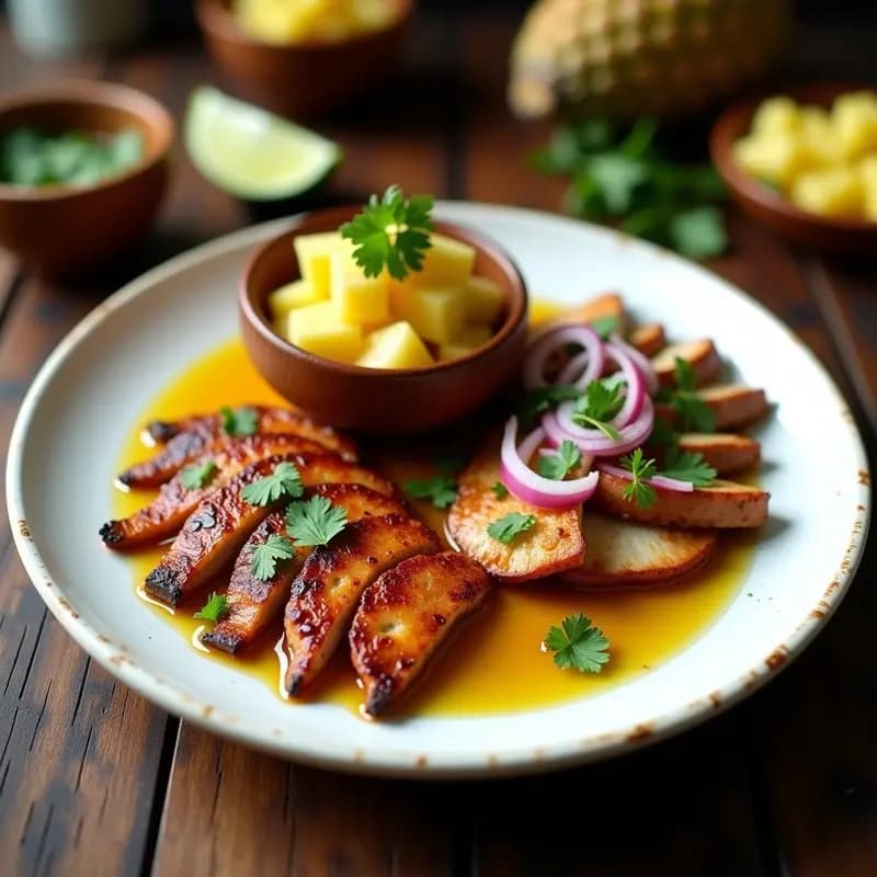 Cecina a la Cruzana con Encurtidos de Piña: Receta Tradicional Yucateca en 30 Minutos
