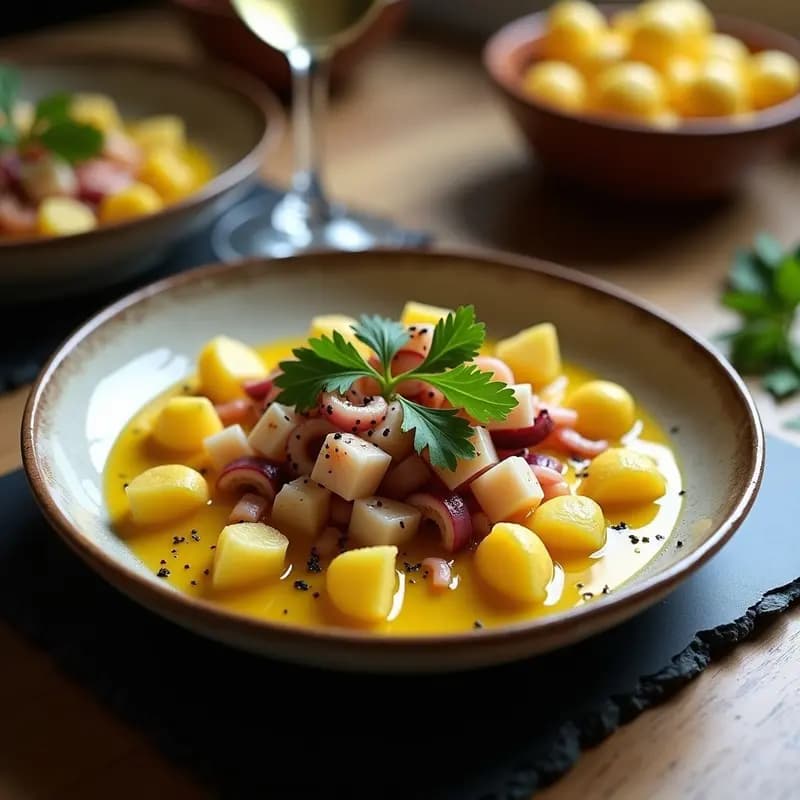 Ceiche de Pulpo y Kokotxa: Receta Vasca con Leche de Tigre y Patata Mordida