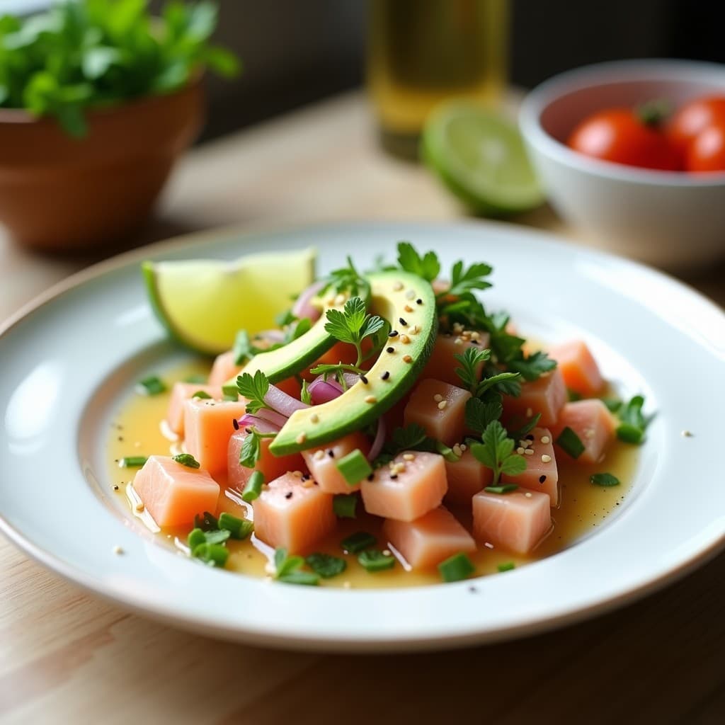 Ceiche de Salmón con Lime y Aguacate: Receta Peruana Sin Cocción y Alta en Omega-3