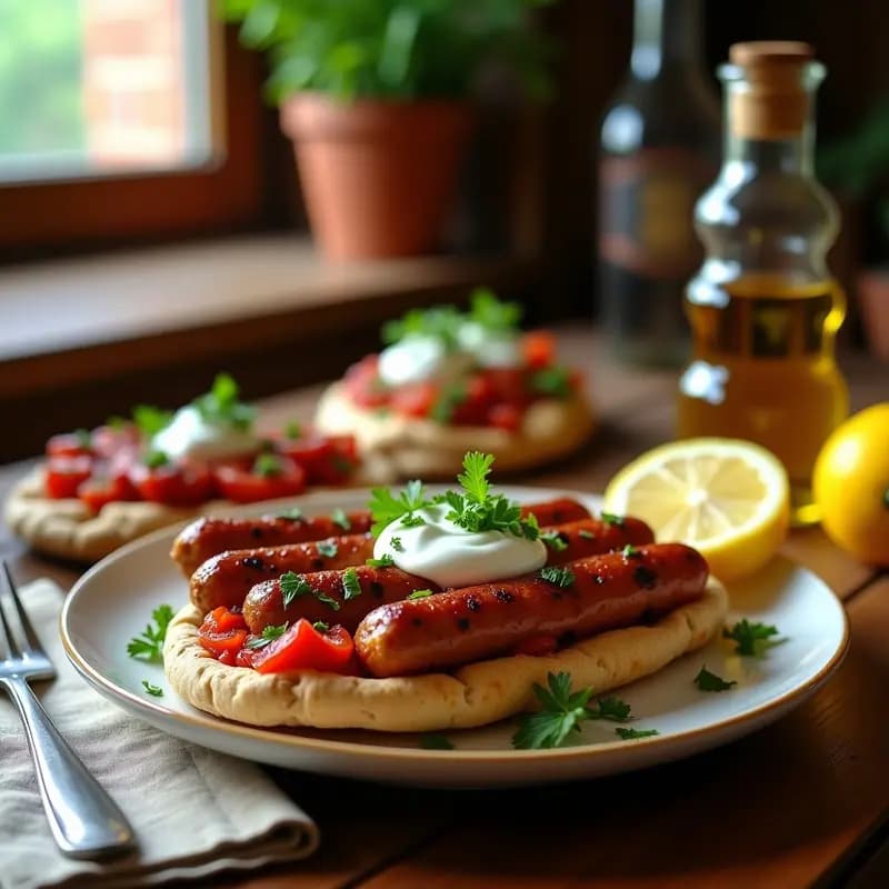 Cevapcici Balcánicos con Ajvar y Pan de Pita Integral: Receta en Airfryer