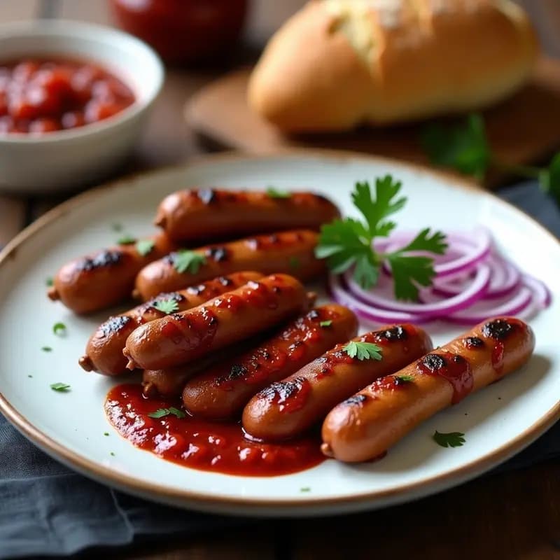 Cevapi Balcánicos con Ajvar y Cebolla Morada: Receta en Airfryer Alta en Proteínas