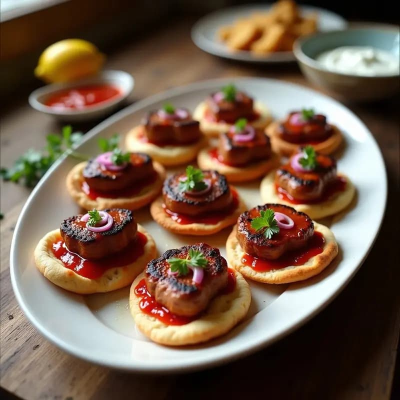 Cevapi de Cerdo y Ternera con Ajvar y Lepinja: Receta Balcánica a la Parrilla
