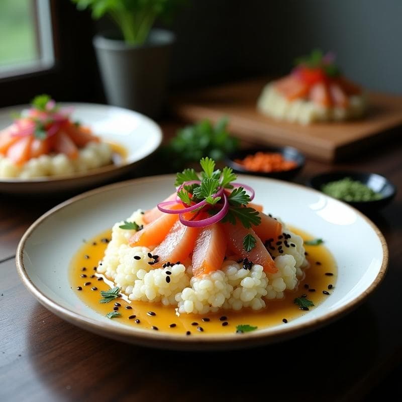 Cevi-Sushi: Fusión Peruano-Japonesa con Pescado Crudo y Arroz de Coliflor