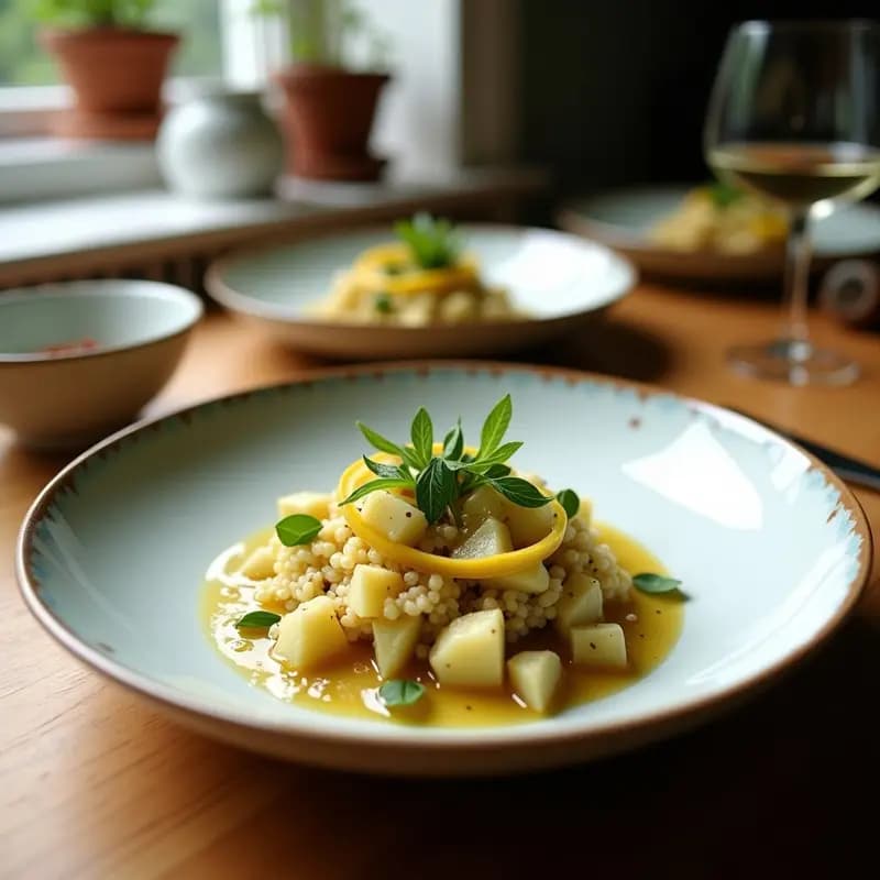 Ceviche de Alcachofa y Limón con Crispy de Quinoa: Receta Mediterránea Vegana Sin Pescado