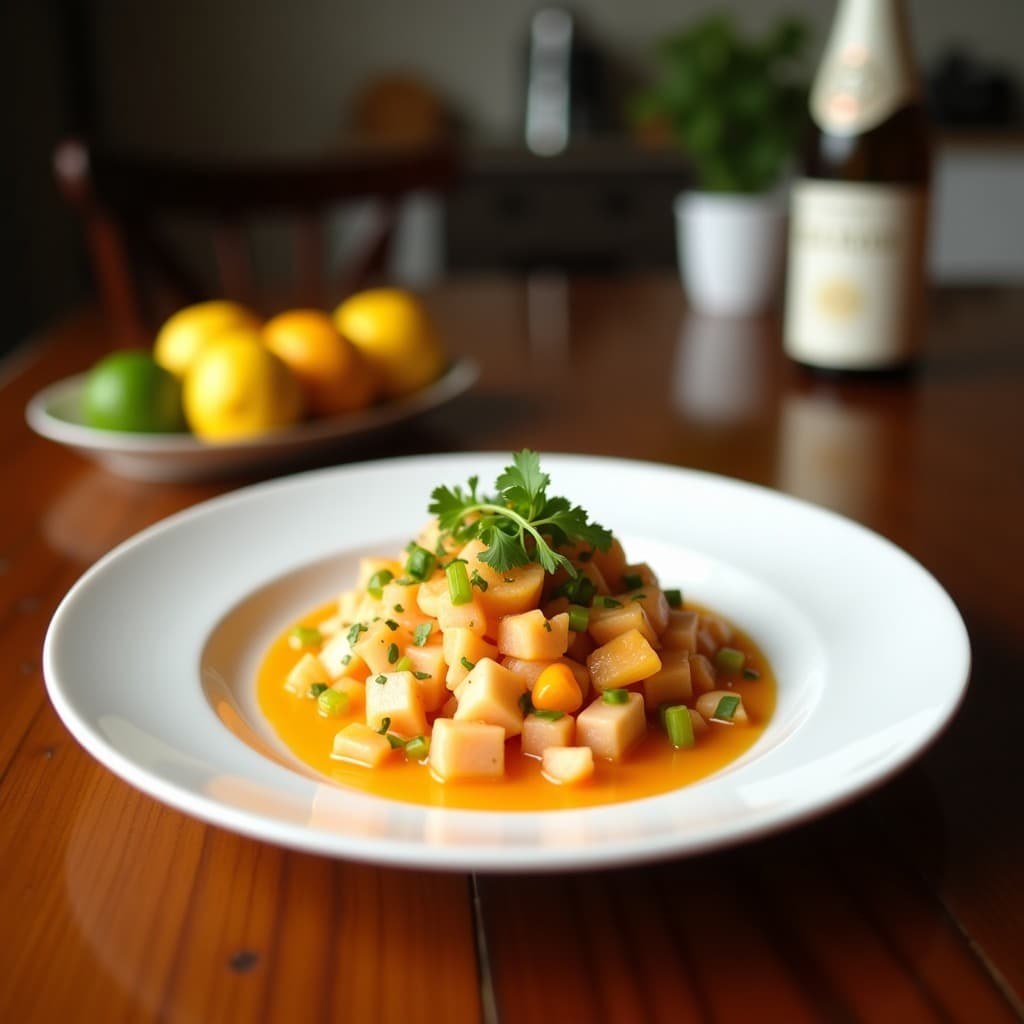Ceviche de Corazón de Alcachofa y Pimiento Amarillo: Receta Vegana con Toque Citrico