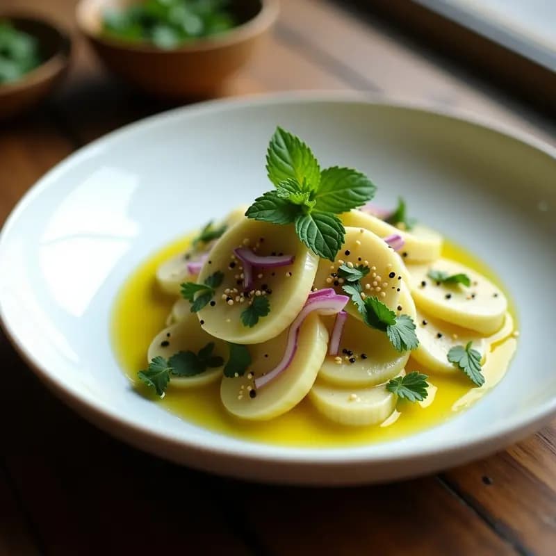 Ceviche de Corazones de Alcachofa con Vinagreta de Yuzu y Cilantro: Receta Peruana Vegana y Detox