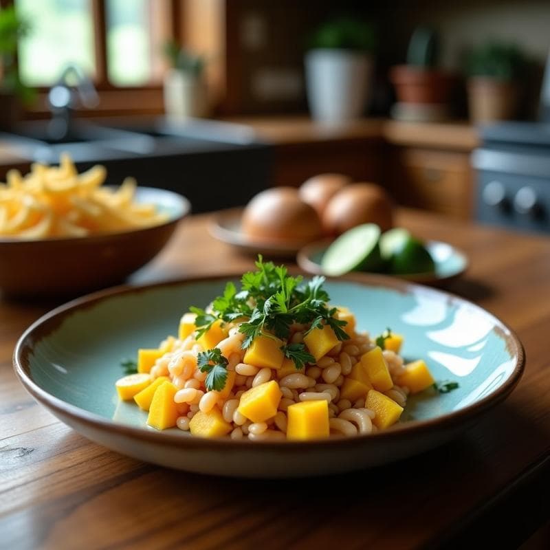 Ceviche de Coral de Algas y Mango con Leche de Coco: Receta Vegana Hawaiana