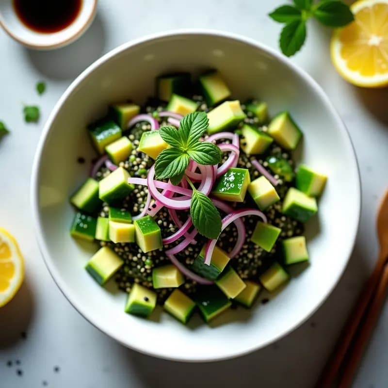Ceviche de Algas Wakame y Limón Yuzu: Receta Japonesa Vegana y Detox