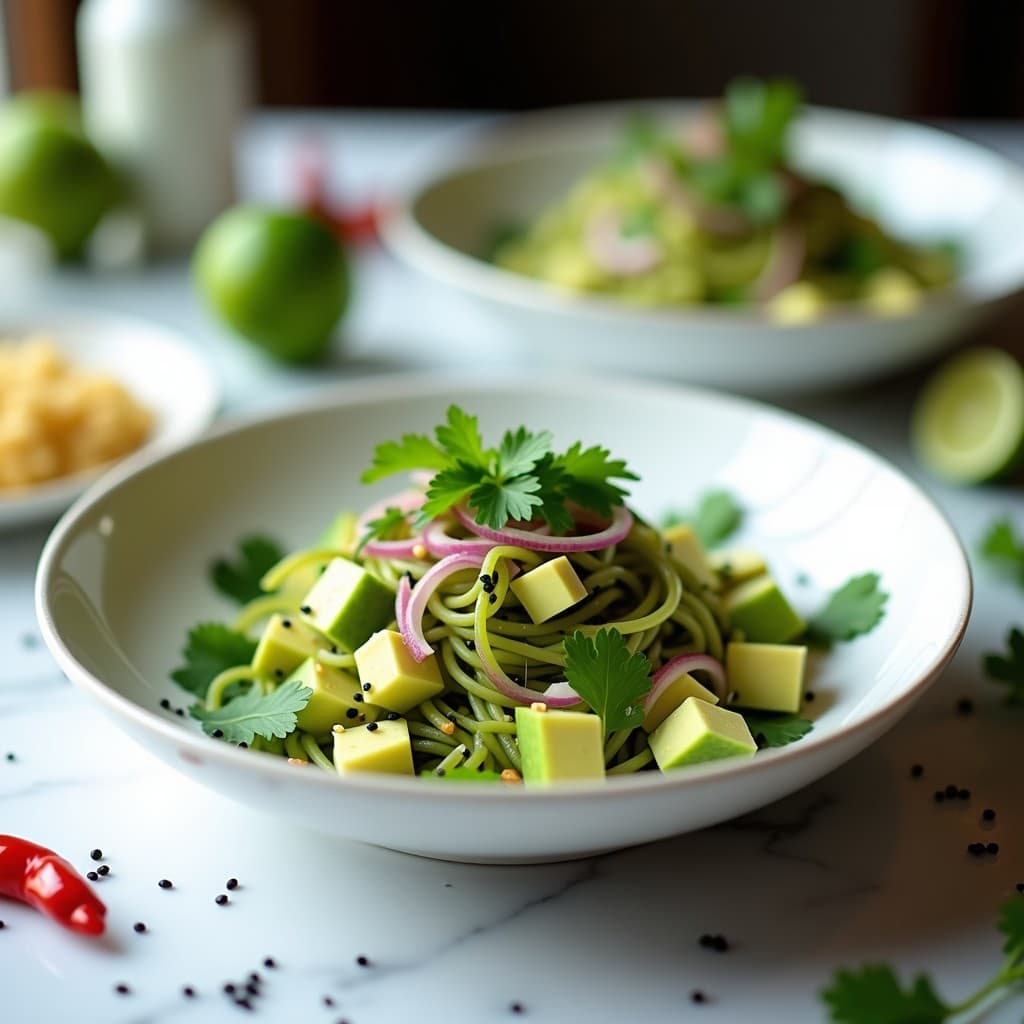 Ceviche de Algas Wakame y Pepino: Receta Japonesa Vegana con Maridaje de Lima y Jengibre