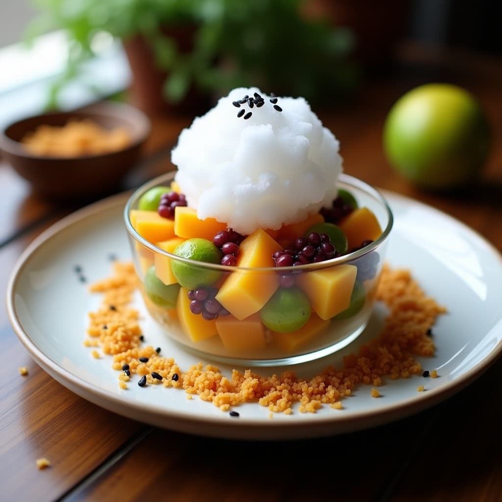 Ceviche de Algodón de Azúcar y Limón con Crujiente de Maíz Morado: Postre Peruano Innovador Sin Azúcar