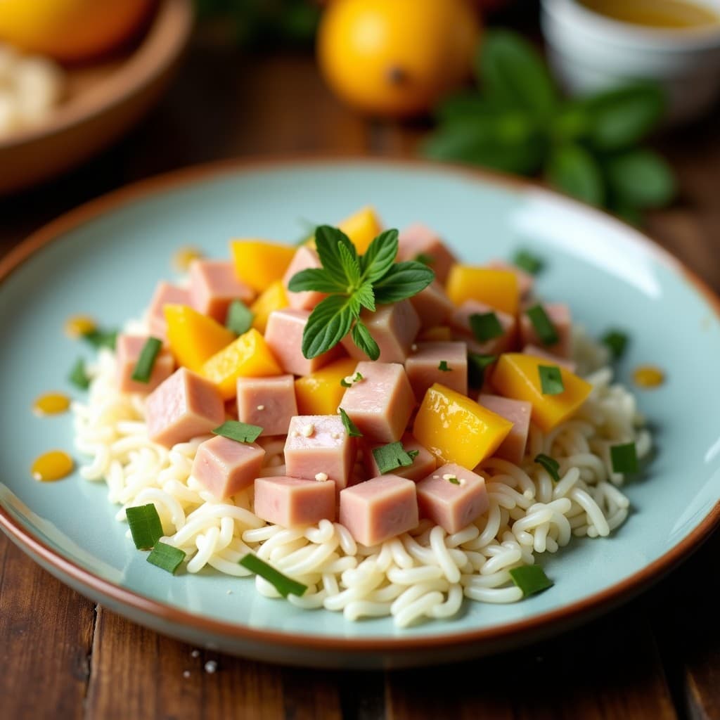 Ceviche de Atún con Leche de Coco y Mango: Receta Fusion Peruana-Tailandesa