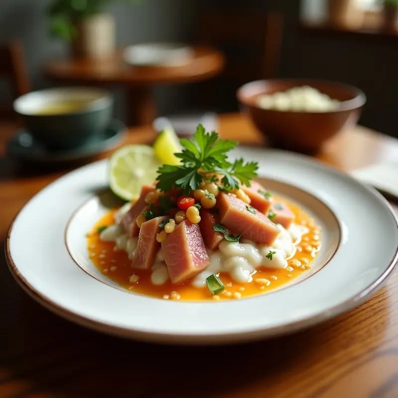Ceviche de Atún con Leche de Coco y Lima: Receta Mexicana Crema y Picante