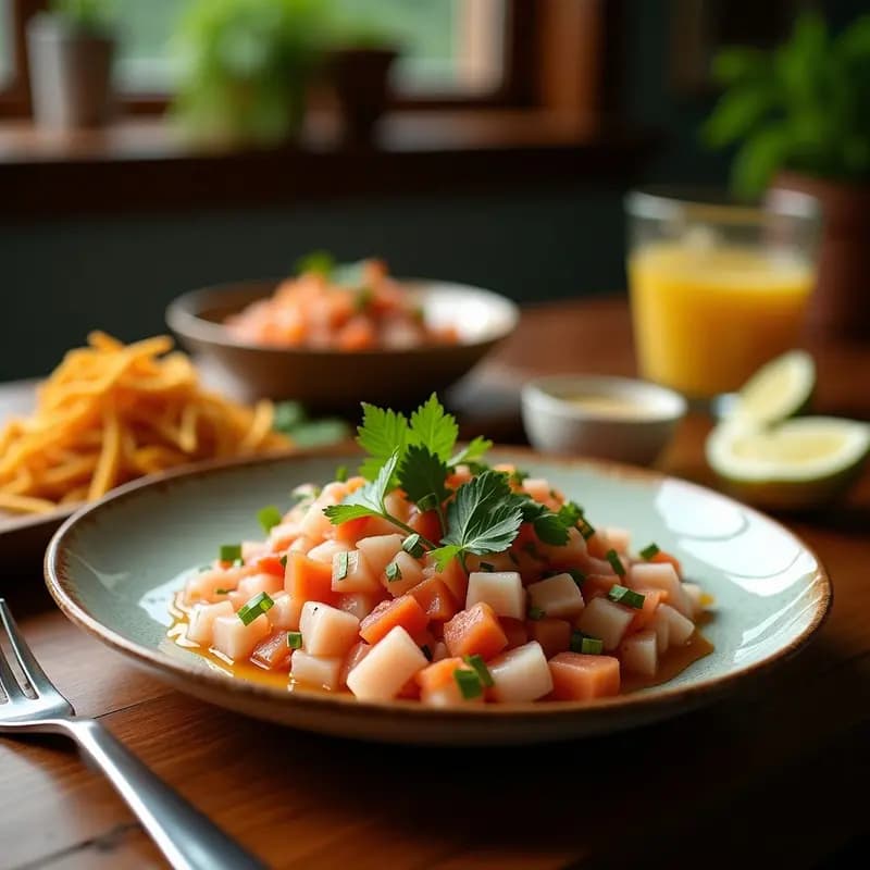 Ceviche de Atún y Leche de Coco: Receta Peruanas con Toque Exótico y Sin Gluten