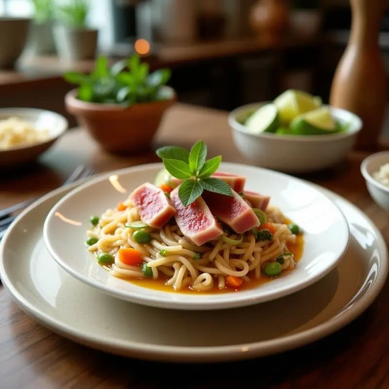 Ceviche de Atún con Leche de Cocos y Limón: Receta Peruana Keto y Sin Carbohidratos