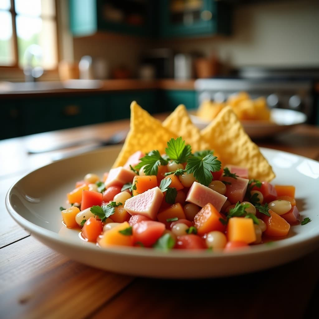 Ceviche de Atún y Maracuyá con Alicates de Leche de Coco: Receta Nikkei en 20 Minutos