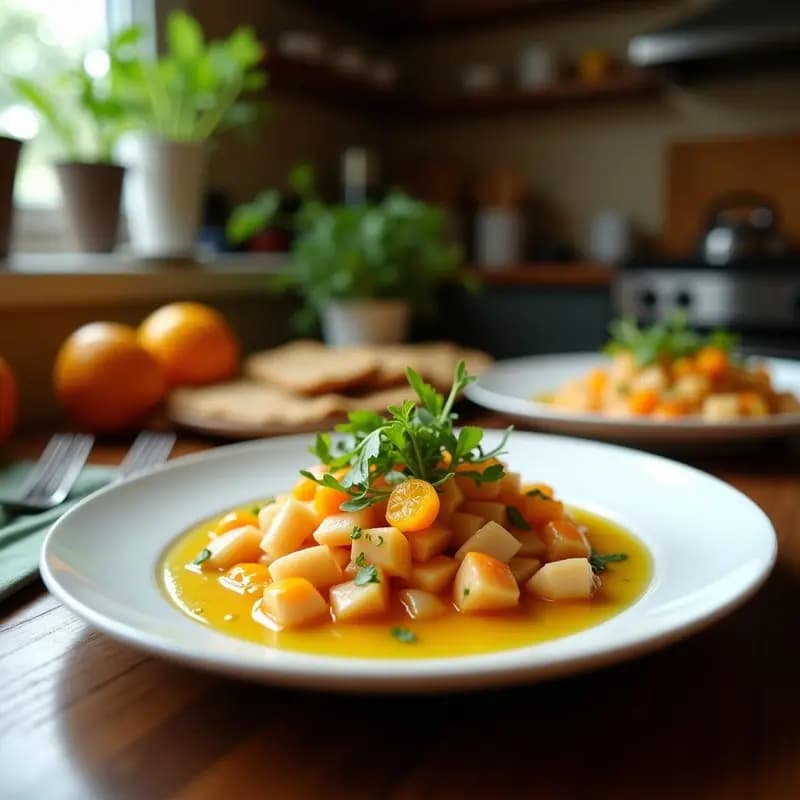 Ceviche de Atún con Aceite de Oliva y Naranjas Sanguinas: Receta Mexicana Gourmet en 10 Minutos