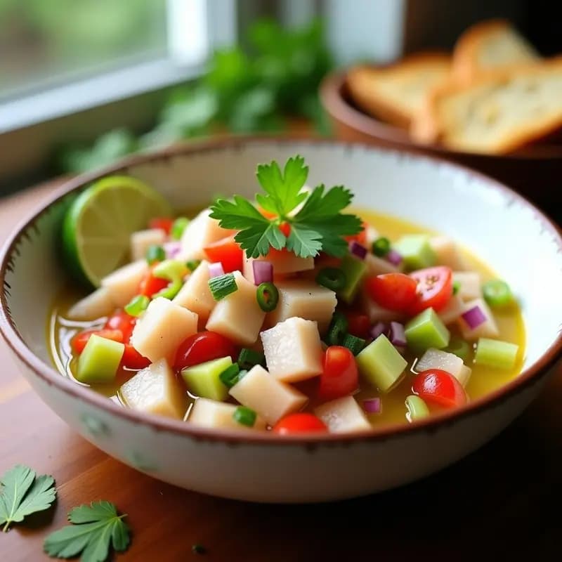 Ceiche de Atún con Leche de Tigre de Noní y Limón de Pica: Receta Ecuatoriana Antioxidante