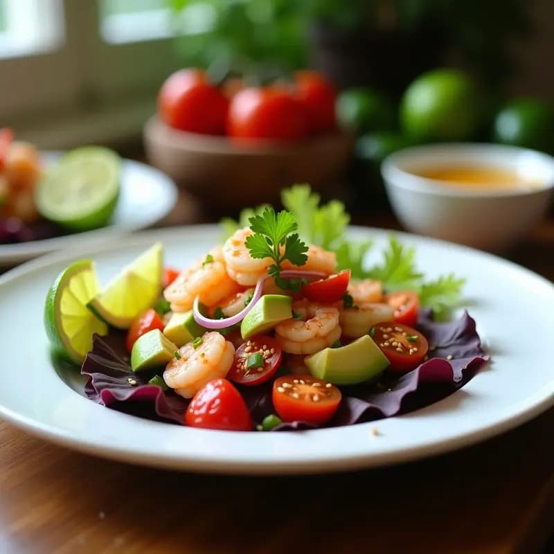 Ceviche de Camarón con Aguacate y Lima: Receta Ecuatoriana Rápida
