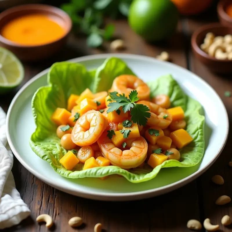 Ceviche de Camarón con Leche de Tigre de Mango: Receta Peruanomexicana Vegana y Picante