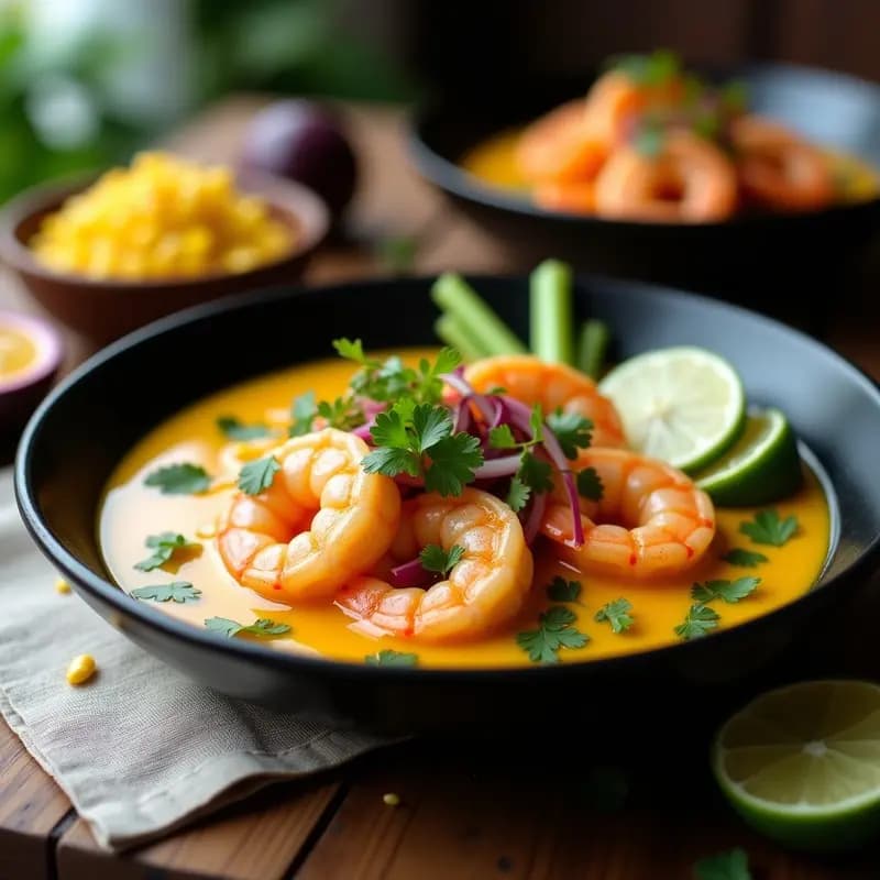 Ceviche de Camarón con Leche de Tigre de Maracuyá: Receta Peruana Explosiva en Sabores