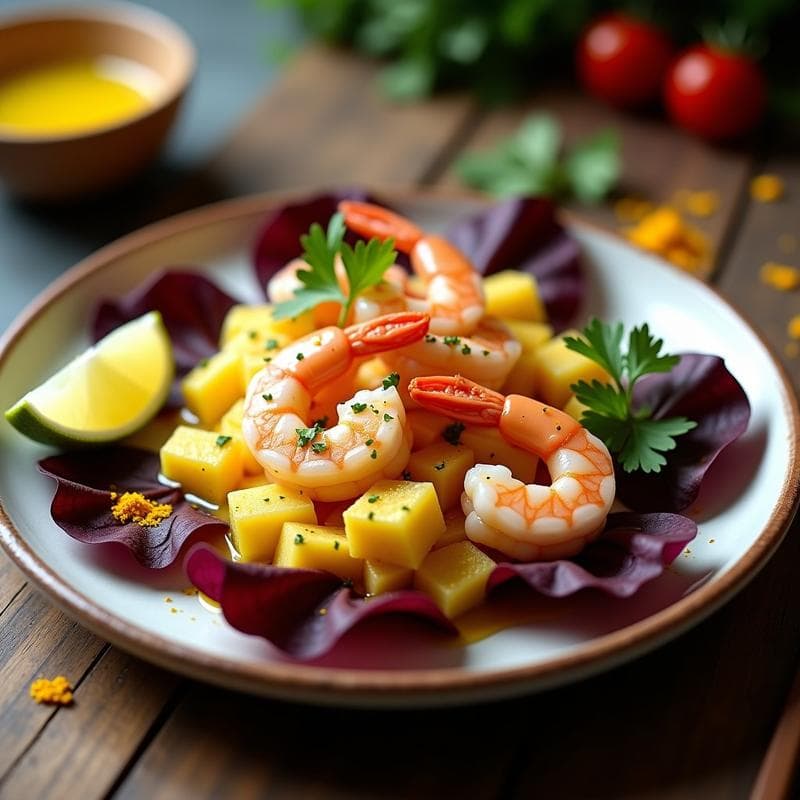 Ceviche de Camarón con Leche de Tigre de Piña y Cúrcuma: Receta Peruana Alta en Antioxidantes