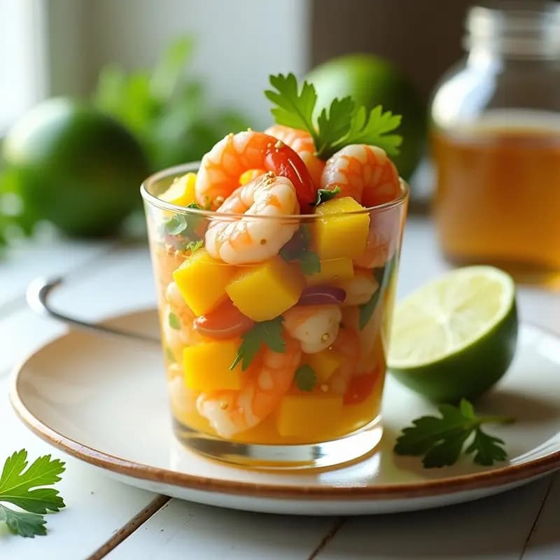 Ceviche de Camarón con Mango y Jalapeño: Receta Ecuadoriana Keto y Sin Lactosa