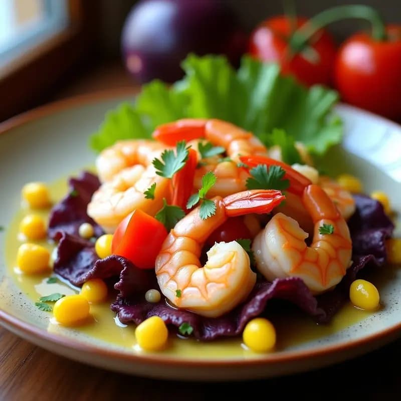 Ceviche de Camarón con Maracuyá y CEBOLLA MORADA: Receta Ecuatoriana Ácida y Fresca