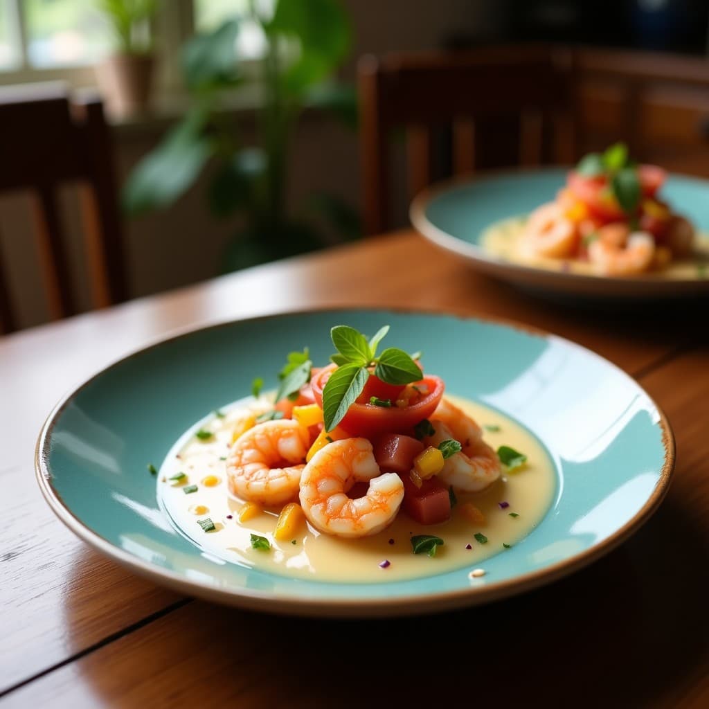 Ceviche de Camarón y Maracuyá: Receta Peruana con Leche de Coco en Olla Express