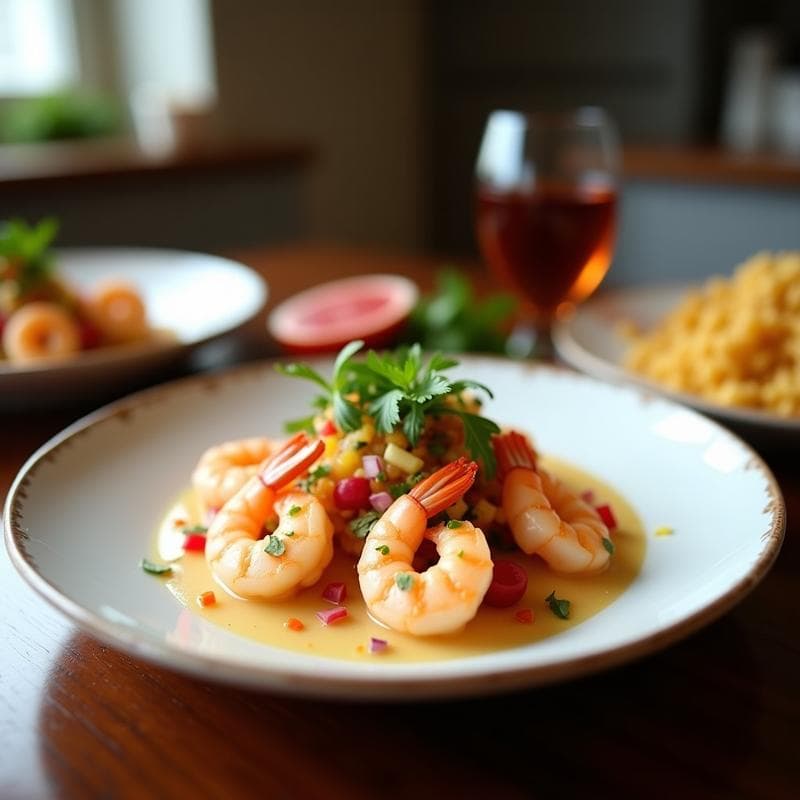 Ceviche de Camarón con Maracuyá y Leche de Coco: Receta Ecuatoriana Fresca y Picante
