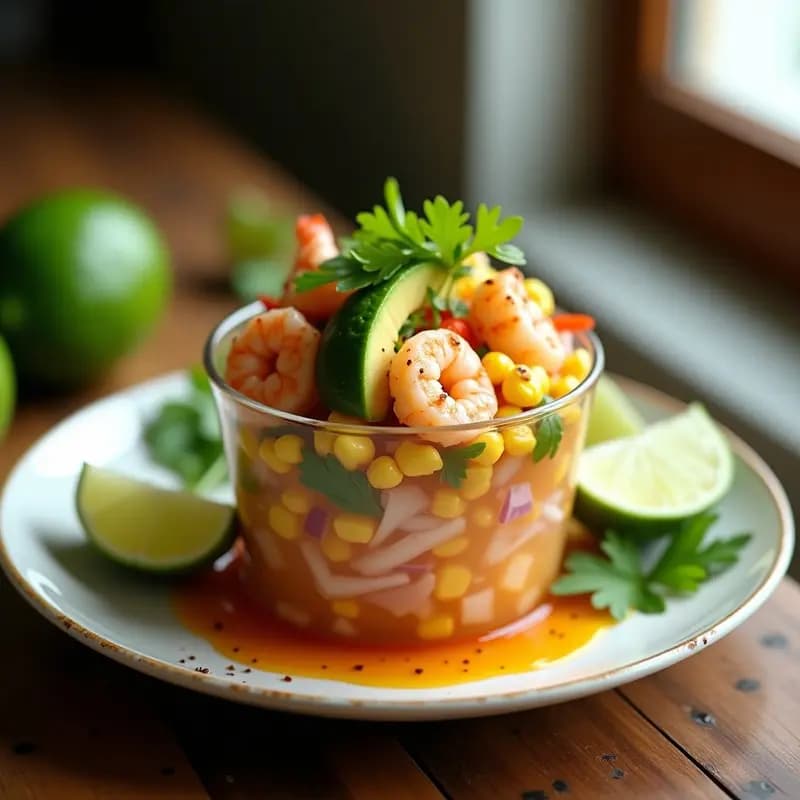 Ceviche de Camarones con Aguacate y Lulo: Receta Colombiana Fresca y Citrica