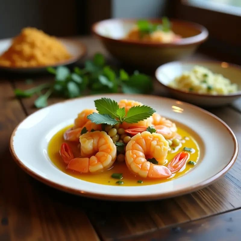Ceviche de Camarones con Coco y Cúrcuma: Receta Filipina Fresca y Detox