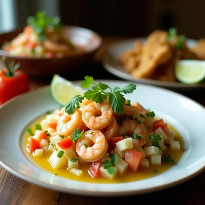 Ceviche de Camarones y Coco Verde: Receta Ecuatoriana Fresca y Sin Gluten