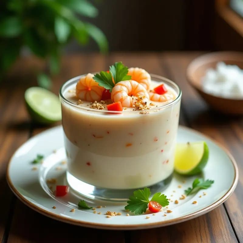 Ceviche de Camarones al Coconut Milk: Receta Peruana Keto y Sin Gluten