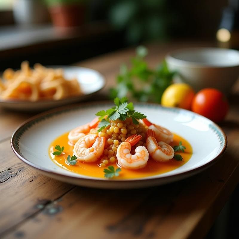Ceviche de Camarones con Leche de Coco y Cítricos: Receta Peruano-Tailandesa Fusion en 15 Minutos