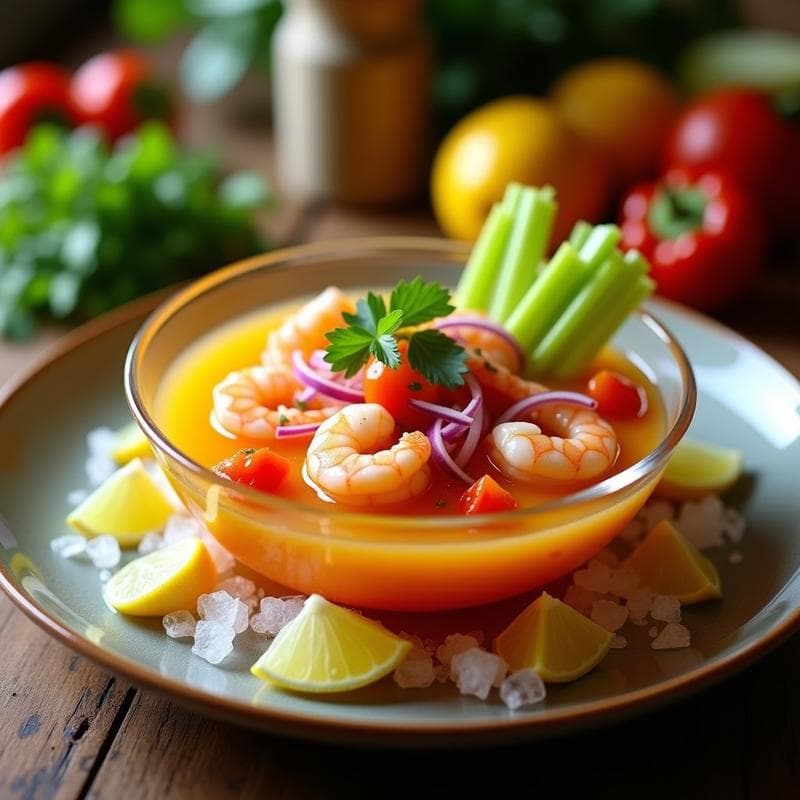 Ceviche de Camarones con Leche de Tigre de Lulo: Receta Colombiana Ácida y Exótica