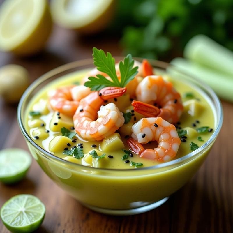 Ceiche de Camarones con Leche de Tigre de Lulo: Receta Colombiana Keto y Sin Lactosa en 15 Minutos