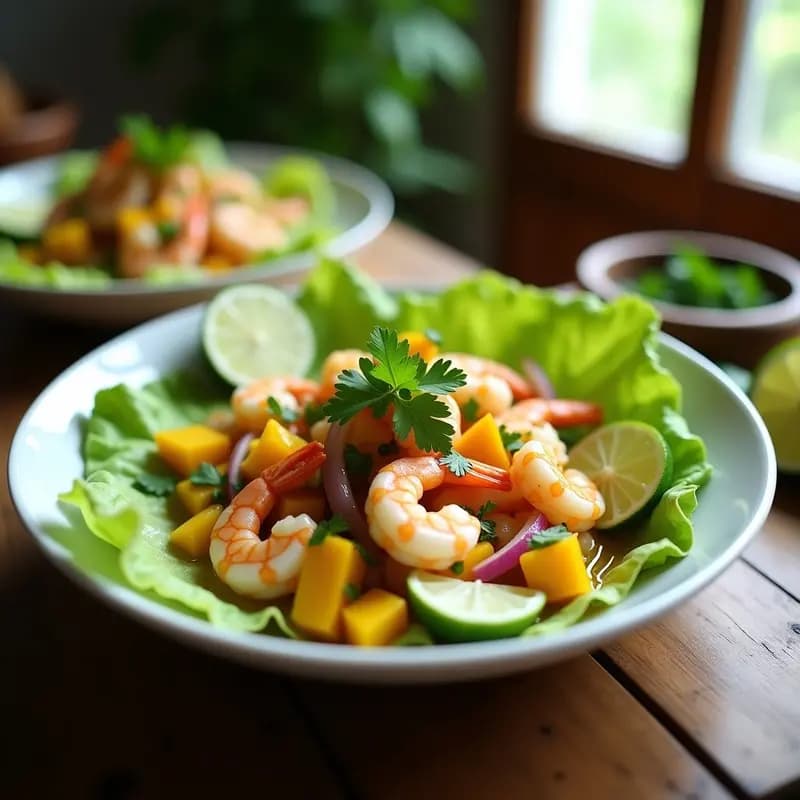 Ceviche de Camarones con Mango y Chile Jalapeño: Receta Mexicana Fresca y Ácida