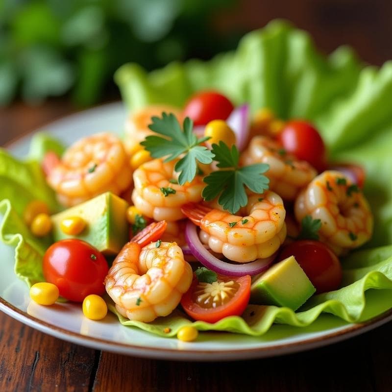 Ceviche de Camarones con Salsa de Maracuyá y Aguacate: Receta Ecuatoriana en Airfryer