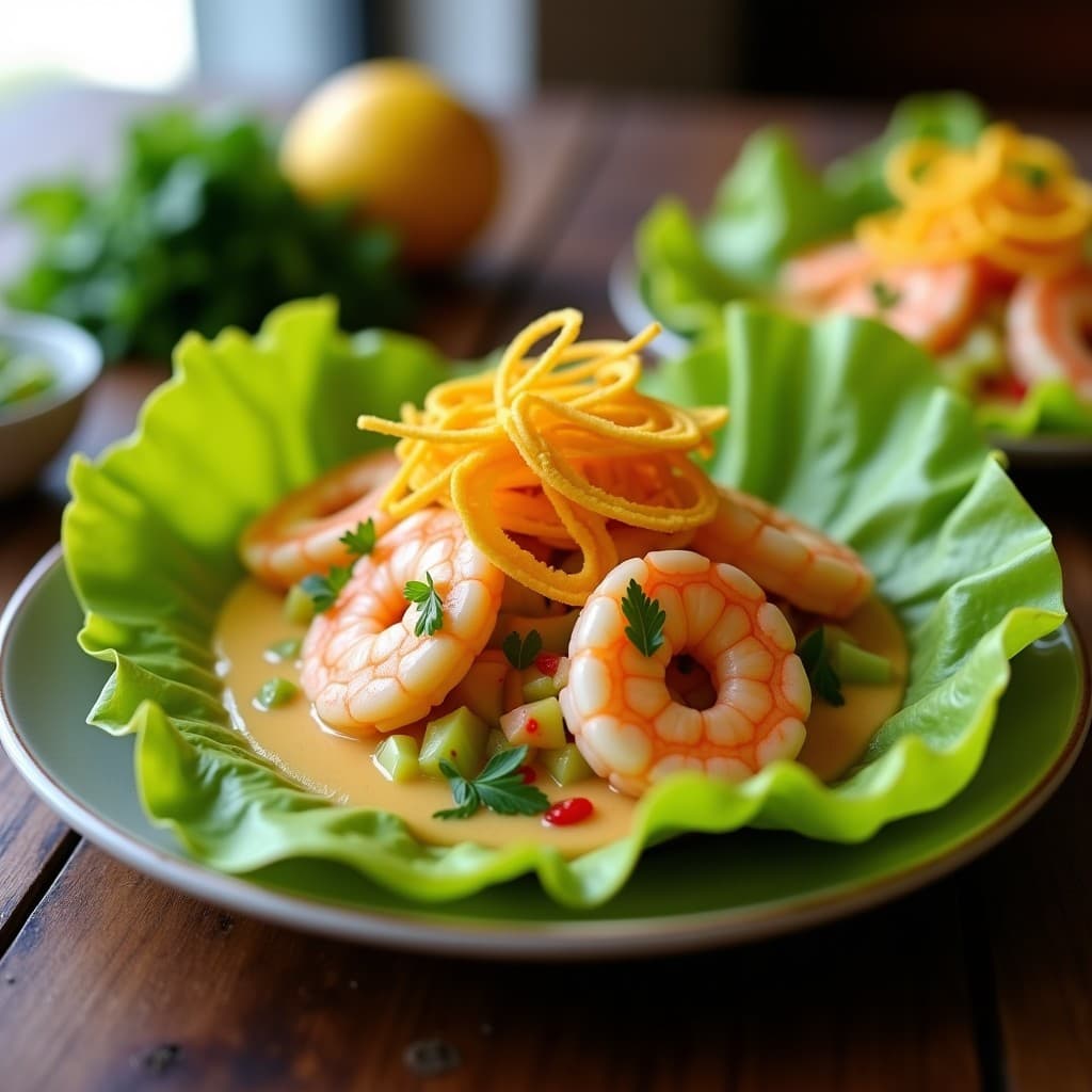 Ceviche de Camarones y Maracuyá con Crujiente de Plátano Verde: Receta Peruana Keto en 20 Minutos