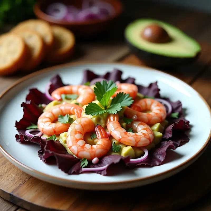 Ceviche de Camarones con Palta y Camote Morado: Receta Peruana Colorida y Nutritiva