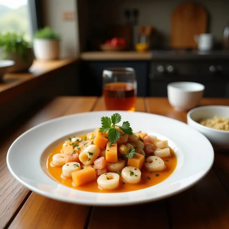 Ceviche de Camarones Peruviano con Leche de Tigre: Entrante Fresco y Cítrico