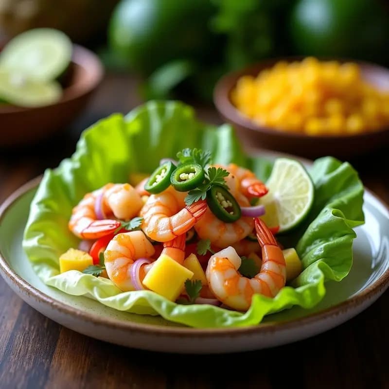 Ceviche de Camarones con Piña y Jalapeño: Receta Peruana Fresca y Picante