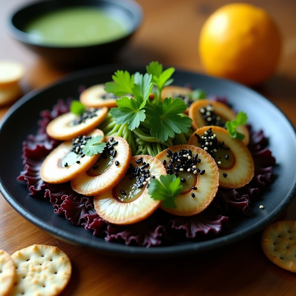 Ceiche de Champiñones Portobello y Algas Nori: Receta Vegana Fusion Japonesa-Peruana