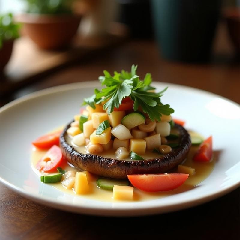 Ceviche de Champiñones Portobello con Leche de Coco: Receta Vegana y Alta en Umami